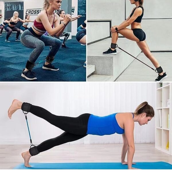 Ankle Strap Resistance Bands Hip Leg Strength Pull Rope Fitness Elastic Training Home Yoga Pilate Crossfit Workout Gym Equipment - Image 2