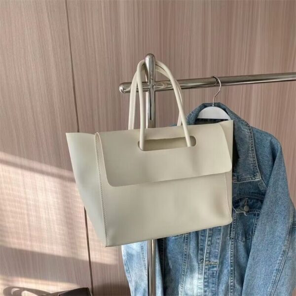 Fashion Women Shoulder Bags Large Capacity Handbags Simple Retro Tote Bags Solid Color Famous Brand High Quality Bags - Image 2