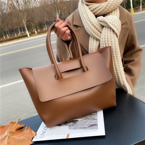 Fashion Women Shoulder Bags Large Capacity Handbags Simple Retro Tote Bags Solid Color Famous Brand High Quality Bags - Image 3