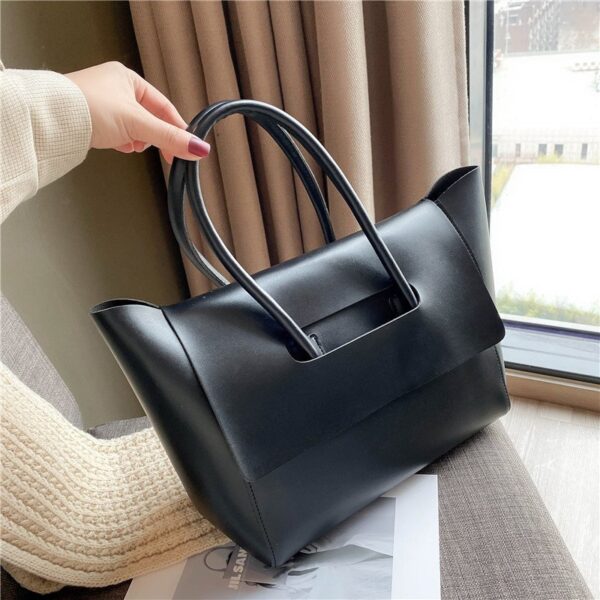 Fashion Women Shoulder Bags Large Capacity Handbags Simple Retro Tote Bags Solid Color Famous Brand High Quality Bags - Image 4