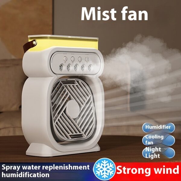 3 In 1 Portable Air Conditioner Evaporative Air Cooler LED Night Lights 3 Speeds Humidifier Fan For Home Office - Image 8